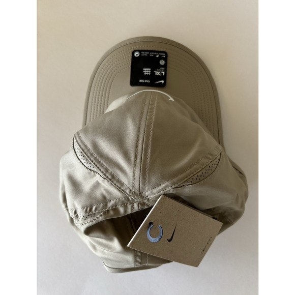 Nike Dri FIT Size L/XL Club Unstructured Featherlight Cap Khaki White FB5682 247 - Picture 11 of 13